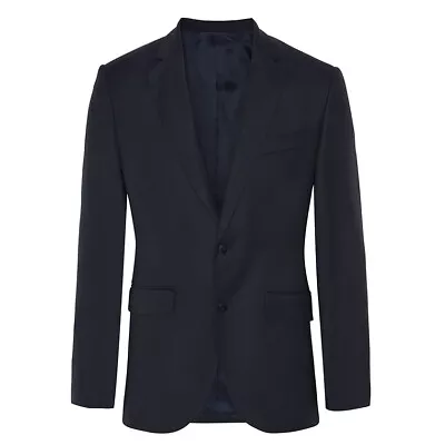 Buy Men's Hackett, Plain Wool Twill Jacket In Midnight (42L) RRP£350 • 70£