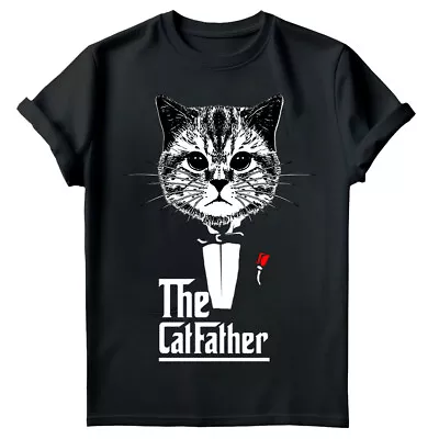 Buy The Catfather Fathers Day Gift For Daddy Mens T-Shirts Tee Top #FD • 13.49£