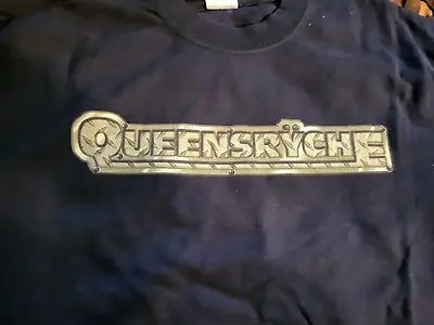 Buy Vintage Queensryche Logo Double-Sided T Shirt Mens Medium Blue • 38.56£