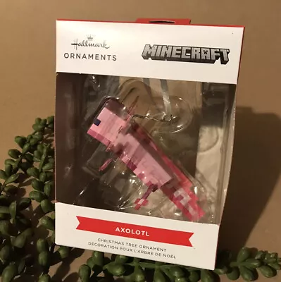 Buy Minecraft Axolotl Hallmark Ornament ~ Video Game Merch ~ 2022 NEW • 13.51£