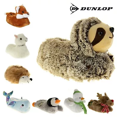 Buy Dunlop Womens Slippers Cute Animal Furry Fluffy Novelty Slippers Size 3 4 5 6 7 • 17.95£