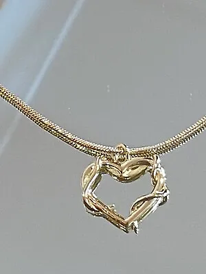 Buy New Disney Ever After Belle Twisted Heart Gold Plated Pendant Bnib H Samuels • 39.99£