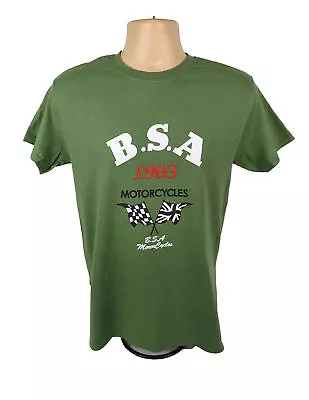 Buy Brand New, Official Licensed BSA T Shirt, BSA 102 Tourer, Green, Tee Shirt • 10£