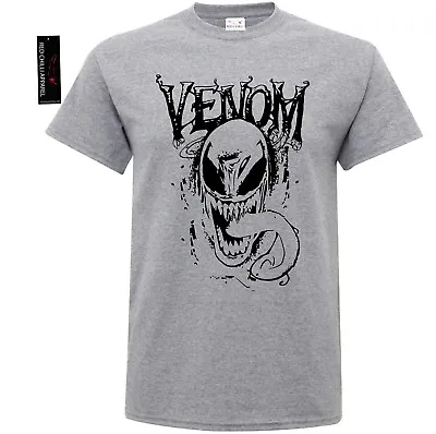 Buy Venom Inspired T Shirt Face Mask Logo Spiderman Gym Workout Shirt • 6.99£