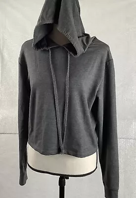 Buy EEVEE Women’s Size Medium Crop Gray Hoodie Pullover Lightweight  Long Sleeve • 5.76£