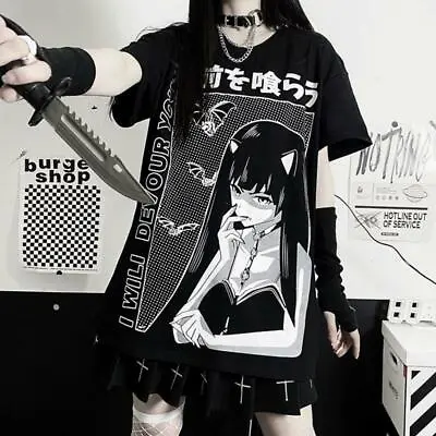 Buy Tokyo Ghoul Girly T-Shirt Anime Printed Kawaii Punk Harajuku Printed Blouse • 15.18£