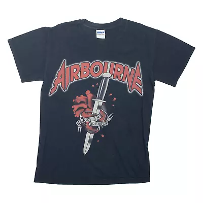 Buy GILDEN AirBourne Mens Band T-Shirt Black S • 11.99£