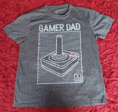 Buy Official Atari Joystick  Gamer Dad  Mens T-Shirt Grey XL • 3.99£