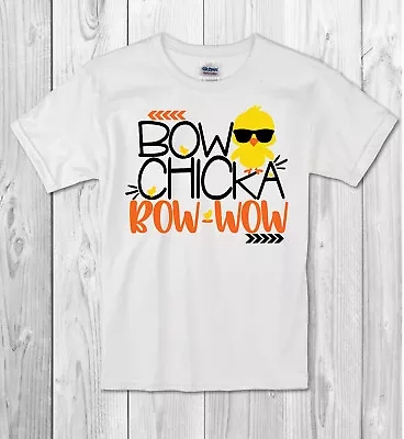 Buy Easter T-shirt BOYS  Bow Chicka Bow Wow  Childrens Kids T Shirt/bodysuit • 10.31£