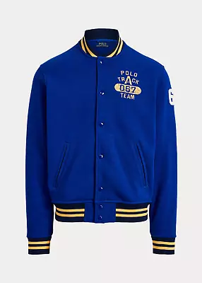 Buy Polo Ralph Lauren Logo Fleece Baseball Jacket Medium 5833GB • 99£