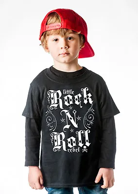 Buy Dragstrip Kids Crew Little Rock N Roll Rebel T`Shirt Rock N Roll Skull Kids Tee • 12£