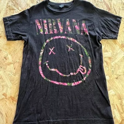 Buy Nirvana T Shirt Small S Black Mens Graphic Band Music • 7.99£
