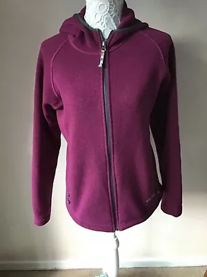 Buy Sherpa Ladies Medium Zipped Hooded Jacket Mulberry • 6.99£