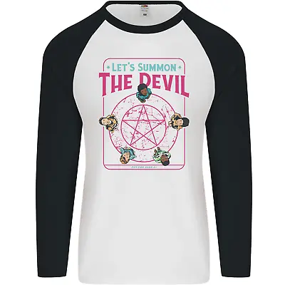 Buy Let's Summon The Devil Ouija Board Demons Mens L/S Baseball T-Shirt • 9.99£