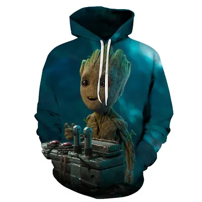 Buy 7 Styles 3D Groot Print Guardians Of The Galaxy Fashion Hoodie Sweatshirt  Coat  • 20.99£