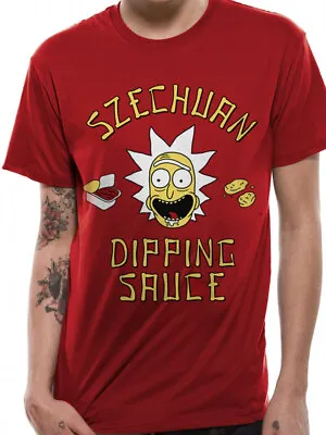 Buy Rick And Morty Szechuan Sauce Official Unisex Red T Shirt Mens Womens Pickle • 7.95£