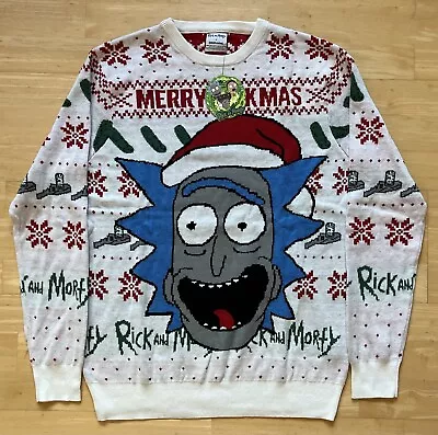 Buy Large 42  Inch Chest Rick And Morty Christmas Sweater Jumper Xmas • 33.99£