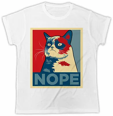 Buy Grumpy Cat Nope Hope Colour T-shirt Tv Movie Poster Unisex Cool Funny Tee Retro • 5.99£