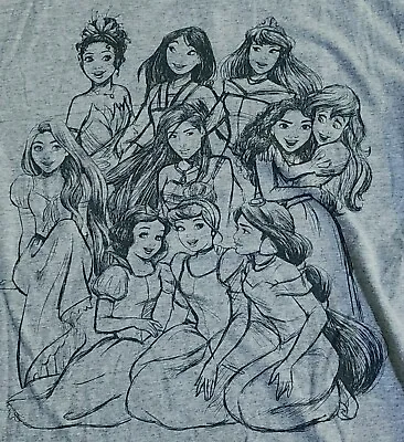 Buy Disney Princess T-Shirt Sz XS Cinderella Jasmine Ariel Pocahontas Graphic Tee • 11.37£