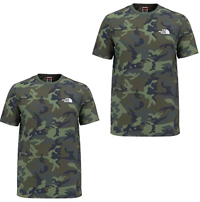 Buy The North Face Men's TNF CAMO Print T Shirts Short Sleeve Crew Neck Tee • 17.95£