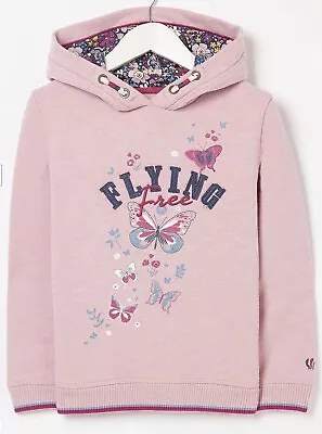 Buy Fatface Girls Lilac Flying Butterflies Sweat Hoodie In Various Sizes *BNWT* • 21.60£