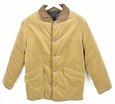 Buy INDUYCO  Jacket Men's (EU) 48 Corduroy Padded Buttons Polo Neck Camel • 42£