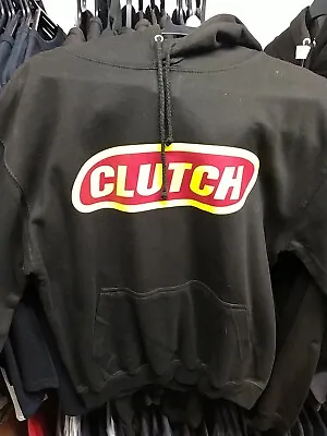 Buy Clutch Logo Hoodie Hooded Sweatshirt Medium Metal Rock Thrash Death • 20.90£