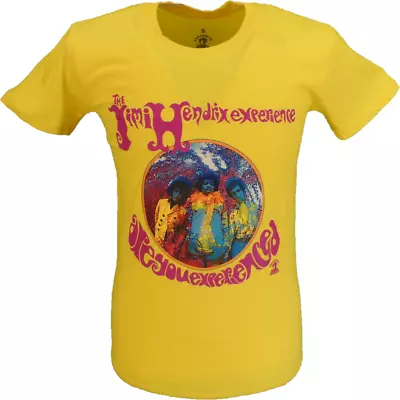 Buy Mens Yellow Official Jimi Hendrix 'Are You Experienced T Shirt • 16.99£
