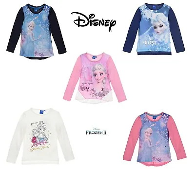 Buy Disney Frozen Official Girl's Long Sleeve T-Shirt Top From New Frozen 2 Movie • 7.99£
