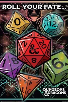 Buy Impact Merch. Poster: Dungeons & Dragons - Roll Your Fate 610mm X 915mm #564 • 8.19£