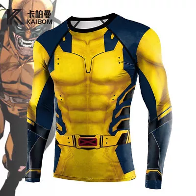 Buy Cosplay Deadpool 3 T-Shirts X-Men Wolverine Shirts Superhero Quick Dry Top Tee@ • 16.32£