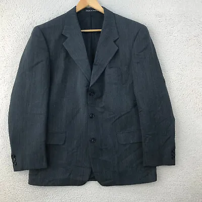 Buy Golden Arrow Charcoal Grey Wool Luxury Regular Fit Blazer Jacket Men Size UK 40R • 14£