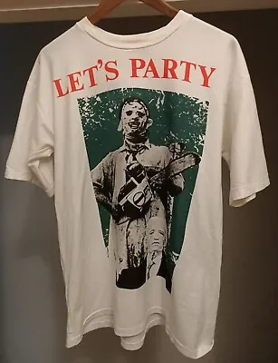 Buy 'Let's Party' Texas Chainsaw Massacre T-shirt - 1980s / L / Leatherface • 195.85£