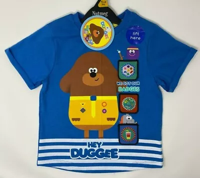 Buy Hey DUGGEE Boys T-Shirt Baby Nutmeg Summer Blue Short Sleeved Top Tee Dog BNWT • 2.99£