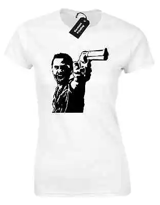 Buy Rick Grimes Gun Ladies T Shirt Walking Dead Daryl Dixon Zombies Top Michonne • 7.99£