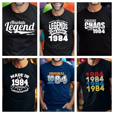 Buy 1984 Birthday Year T Shirt 40 40th Dad Uncle Boyfriend Husband Gift Top 2024 • 13.99£