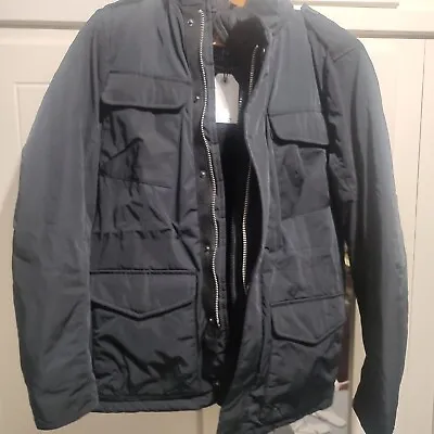 Buy Next Mens Black Shower Resistant Four Pocket Field Jacket - Size Small • 20£