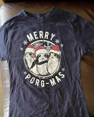 Buy Star Wars  Merry Porg-mas  Holiday T-shirt, Kids' XL (14) • 6.40£