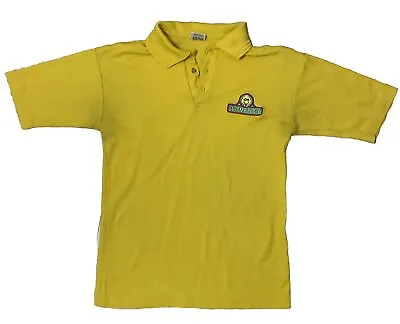Buy VINTAGE Sesame Place Yellow Polo Shirt -Big Bird Sesame Street Uniform XS (READ) • 18.90£