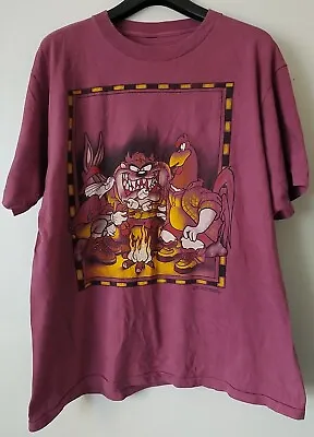 Buy Acme Rugged Looney Tunes T Shirt Large Purple 1994 Buggs Bunny Taz Foghorn • 34.95£