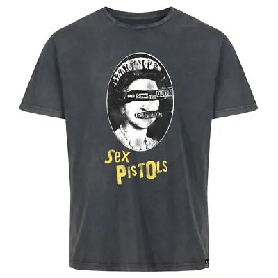 Buy Recovered Sex Pistols Mens T-Shirts God Save The Queen Cotton Black Top • 17.49£