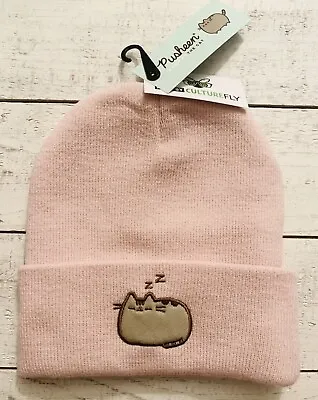 Buy Pusheen The Cat Beanie Cuff Hat Pink One Size Adult / Youth Ships Fast! • 12.27£