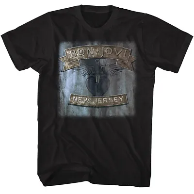 Buy Bon Jovi New Jersey Album Cover Adult T Shirt Rock Music Merch • 49.50£