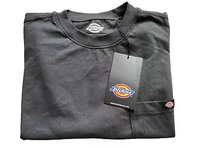 Buy Dickies Plain Black T Shirt Tee Mens Large Crew Neck Short Sleeve Workwear • 19.99£
