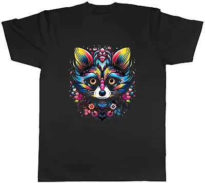 Buy Hipster Racoon Mens T-Shirt Psychedellic Funky Mandala Animal Tee Gift • 8.99£