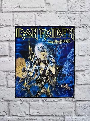 Buy SEW ON PRINTED BACK PATCH JACKET 23.5cm X 19.5cm IRON MAIDEN LIVE AFTER DEATH • 28£