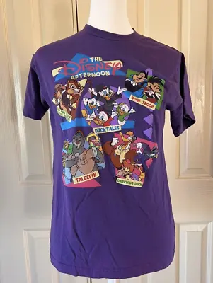 Buy Disney Afternoon 90s Purple Shirt S Rescue Rangers Goof Troop Ducktales Darkwing • 80.32£