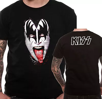 Buy Kiss T Shirt Gene Face Official Mens Demon Rock Metal Lick It Up NEW M L XL • 15.49£