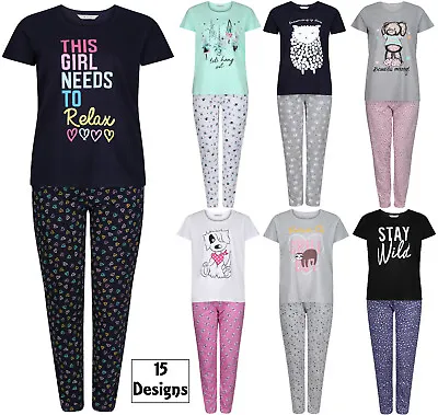 Buy Ladies Pyjamas Plus Size Womens Uk 18-32 Short Sleeve Long Pj Set Night Wear New • 16.99£