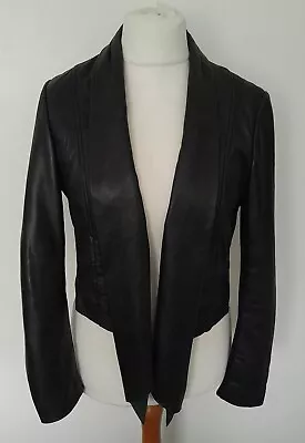 Buy HIDEPARK - REAL LEATHER Jacket BLACK Waterfall Stretch Sides & Sleeves Size M 12 • 64.99£